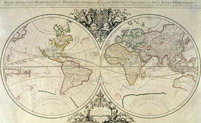 Geo-Hydrographische Mappamonde von French School